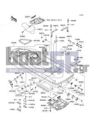 KAWASAKI - STX-12F 2003 - Frame - Hull(JT1200-B1)