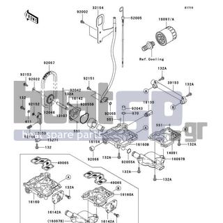 KAWASAKI - STX-12F 2003 - Engine/Transmission - Oil Pump - 12053-3704 - GUIDE-CHAIN