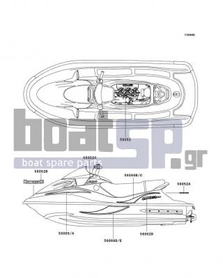 KAWASAKI - ULTRA 130 2003 - Εξωτερικά Μέρη - Decals(JH1100-B3)