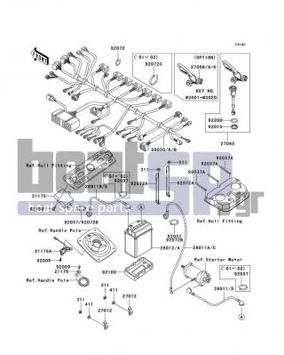 KAWASAKI - ULTRA 130 2003 - Electrical - Electrical Equipment - 27008-3762 - KEY-LOCK,MAGNETIC SW,#3018