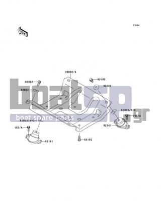 KAWASAKI - ULTRA 130 2003 - Engine/Transmission - Engine Mount - 92002-3770 - BOLT,10X25