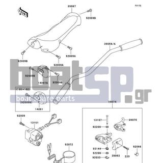 KAWASAKI - ULTRA 130 2003 - Body Parts - Handlebar - 39074-3722 - LEVER-ASSY-THROTTLE