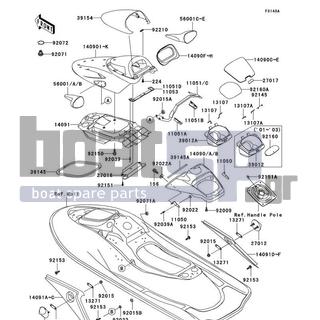 KAWASAKI - ULTRA 130 2003 - Frame - Hull Covers - 92015-3766 - NUT,LOCK,6MM