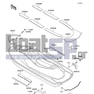 KAWASAKI - ULTRA 130 2003 - Body Parts - Pads(JH1100-B3/B4)