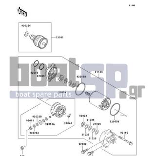 KAWASAKI - ULTRA 130 2003 - Ηλεκτρικά - Starter Motor - 92055-1381 - RING-O,STARTER MOTOR