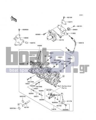 KAWASAKI - ULTRA 150 2003 - Engine/Transmission - Carburetor - 92002-3728 - BOLT,6X16