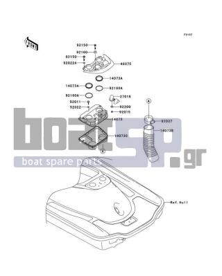 KAWASAKI - ULTRA 150 2003 - Frame - Hull Rear Fittings - 92011-562 - SCREW