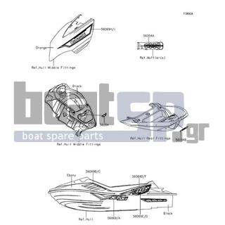 KAWASAKI - JET SKIΒ® ULTRAΒ® 310X SE 2015 - Εξωτερικά Μέρη - Decals(PFF)