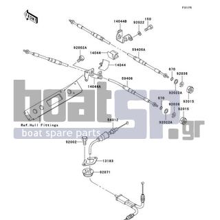 KAWASAKI - 1100 STX D.I. 2002 - Frame - Cables