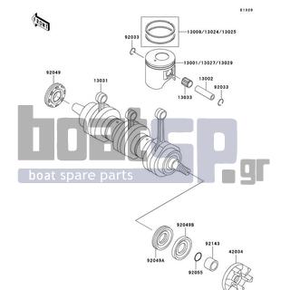 KAWASAKI - 1100 STX D.I. 2002 - Engine/Transmission - Crankshaft/Piston(s)