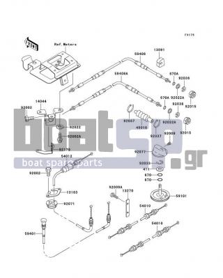 KAWASAKI - 1100 ZXI 2002 - Frame - Cables - 59406-3757 - CABLE-STRG