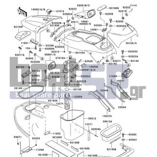 KAWASAKI - 1100 ZXI 2002 - Frame - Hull Fittings