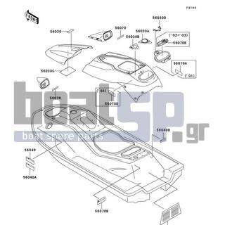 KAWASAKI - 1100 ZXI 2002 - Frame - Labels