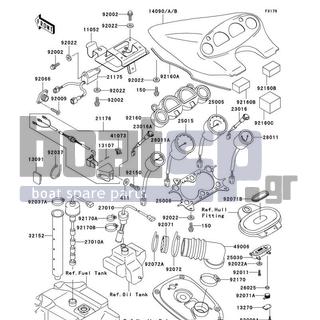 KAWASAKI - 1100 ZXI 2002 - Electrical - Meters - 92009-3755 - SCREW,TAPPING,4X14