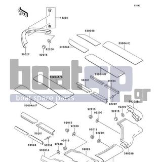KAWASAKI - 1100 ZXI 2002 - Body Parts - Pads - 53004-3756-RG - MAT,FLOOR,RR,S.GRAY