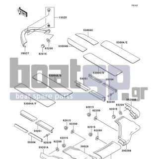 KAWASAKI - 1100 ZXI 2002 - Body Parts - Pads - 39027-3729-6Z - BUMPER-FRONT,F.BLACK