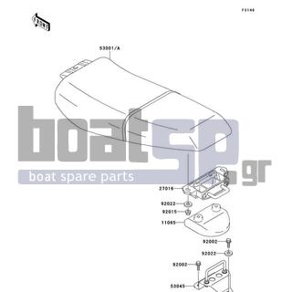 KAWASAKI - 1100 ZXI 2002 - Body Parts - Seat - 92002-3714 - BOLT,6X25