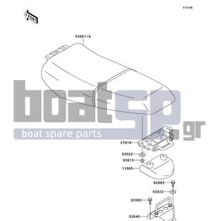 KAWASAKI - 1100 ZXI 2002 - Body Parts - Seat - 53001-3742-MA - SEAT-ASSY,BLACK