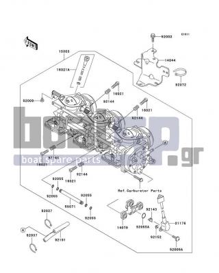 KAWASAKI - 1200 STX-R 2002 - Engine/Transmission - Carburetor - 92152-3721 - COLLAR,SENSOR