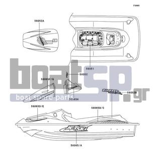 KAWASAKI - 1200 STX-R 2002 - Body Parts - Decals(JTT20-A1)                      ),