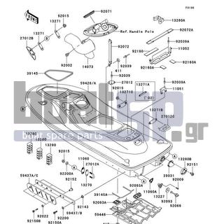 KAWASAKI - 1200 STX-R 2002 - Frame - Hull - 92150-3775 - BOLT,SOCKET,6X18