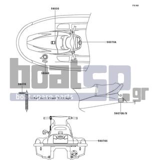 KAWASAKI - 1200 STX-R 2002 - Frame - Labels