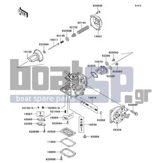 KAWASAKI - 900 STS 2002 - Engine/Transmission - Carburetor Parts - 14041-1100 - COVER-COMP,MIXING