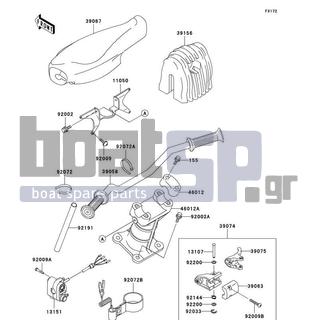 KAWASAKI - 900 STS 2002 - Body Parts - Handlebar - 92191-3792 - TUBE,22X24X200