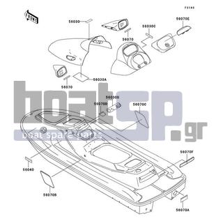 KAWASAKI - 900 STS 2002 - Frame - Labels