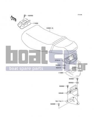 KAWASAKI - 900 STS 2002 - Εξωτερικά Μέρη - Seat - 92002-3714 - BOLT,6X25