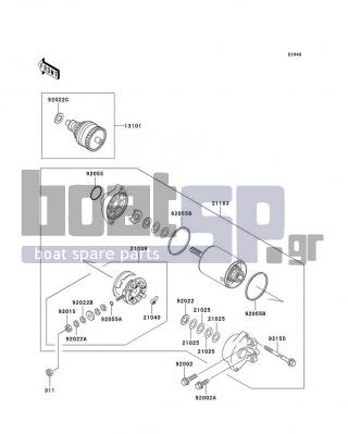 KAWASAKI - 900 STS 2002 - Electrical - Starter Motor - 92015-3710 - NUT,6MM