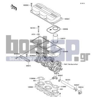 KAWASAKI - 900 STX 2002 - Κινητήρας/Κιβώτιο Ταχυτήτων - Flame Arrester - 92002-3726 - BOLT,6X30