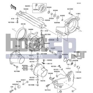 KAWASAKI - 900 STX 2002 - Frame - Jet Pump - 59136-3747 - NOZZLE-PUMP