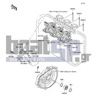 KAWASAKI - 900 STX 2002 - Κινητήρας/Κιβώτιο Ταχυτήτων - Oil Pump - 44070-3701 - DAMPER-ASSY