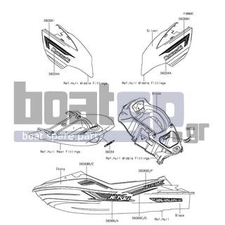 KAWASAKI - JET SKIΒ® ULTRAΒ® LX 2015 - Εξωτερικά Μέρη - Decals(Ebony)(KFF)