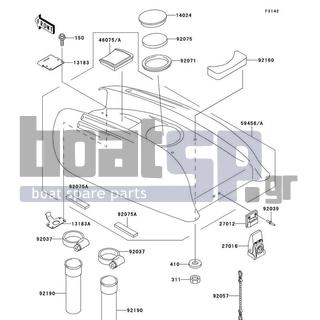 KAWASAKI - SXI PRO 2002 - Engine/Transmission - Engine Hood