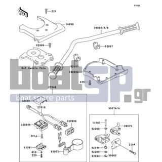 KAWASAKI - SXI PRO 2002 - Body Parts - Handlebar - 27045-3706 - SWITCH-ASSY,STOP&START
