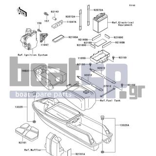 KAWASAKI - SXI PRO 2002 - Frame - Hull Fittings - 156R0625 - BOLT-WP,6X25