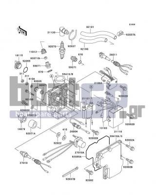 KAWASAKI - SXI PRO 2002 - Frame - Ignition System - 92070-3702 - PLUG-SPARK,BR8ES(NGK),SOLID