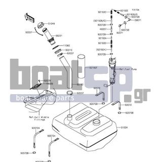 KAWASAKI - JET SKIΒ® ULTRAΒ® LX 2015 - Body Parts - Fuel Tank(KEF-KGF)