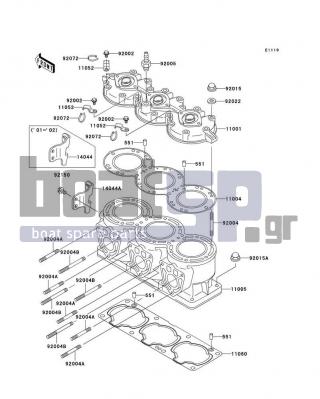 KAWASAKI - ULTRA 130 2002 - Engine/Transmission - Cylinder Head/Cylinder