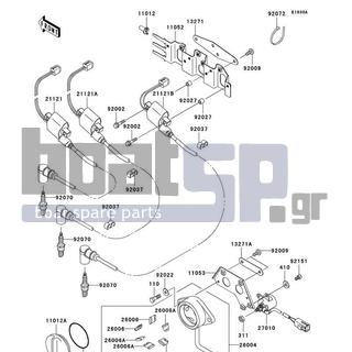 KAWASAKI - ULTRA 130 2002 - Frame - Ignition System(JH1100-B2) - 13271-3821 - PLATE