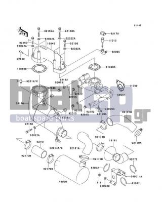 KAWASAKI - ULTRA 130 2002 - Exhaust - Muffler(s) - 311R0600 - NUT-HEX,6MM