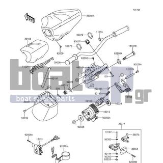 KAWASAKI - JET SKIΒ® ULTRAΒ® LX 2015 - Εξωτερικά Μέρη - Handlebar(KFF/KGF)