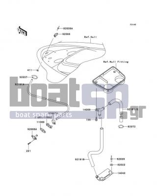 KAWASAKI - ULTRA 150 2002 - Body Parts - Bilge System - 11052-3735 - BRACKET