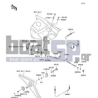 KAWASAKI - ULTRA 150 2002 - Frame - Cables