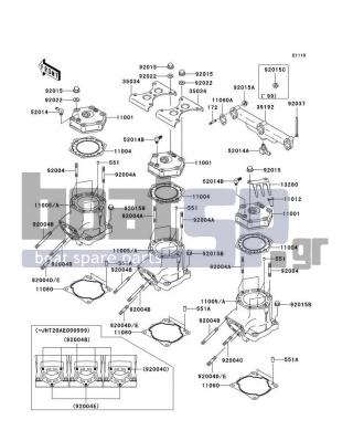 KAWASAKI - ULTRA 150 2002 - Engine/Transmission - Cylinder Head/Cylinder