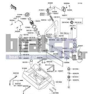 KAWASAKI - ULTRA 150 2002 - Body Parts - Fuel Tank(JH1200-A4) - 49019-3712 - FILTER-FUEL