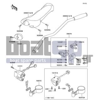 KAWASAKI - ULTRA 150 2002 - Body Parts - Handlebar