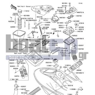 KAWASAKI - ULTRA 150 2002 - Frame - Hull Fittings